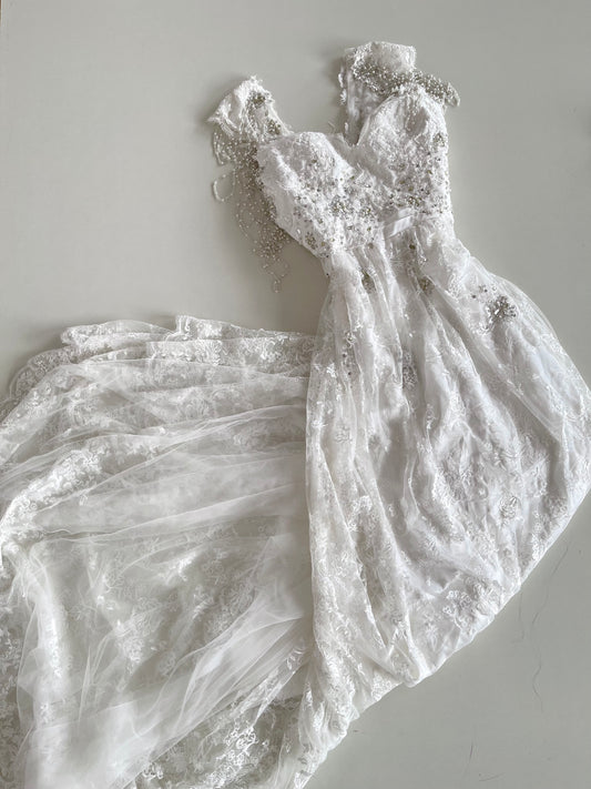 Vintage Embroidered Dress-Bust 36