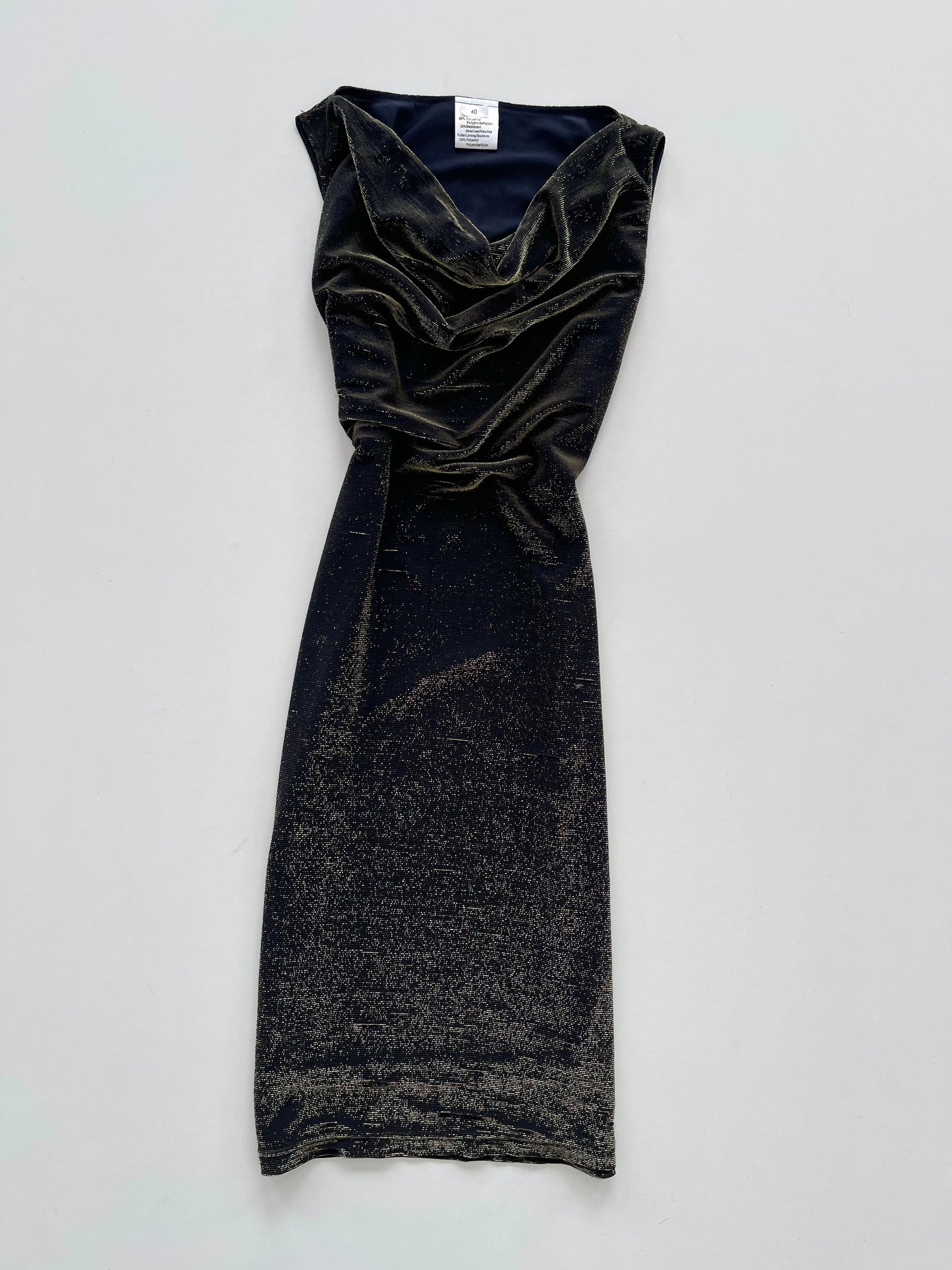 Cowl Neck Shimmer Dress-Bust 38 to 40