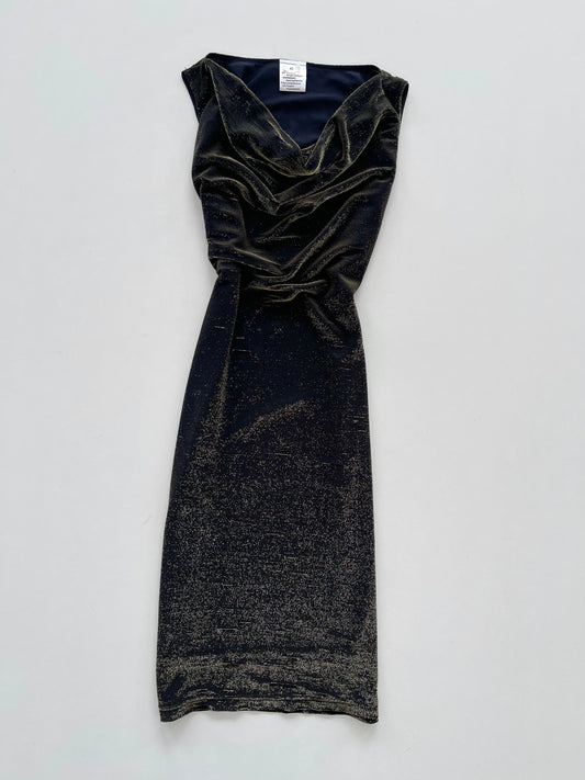 Cowl Neck Shimmer Dress-Bust 38 to 40