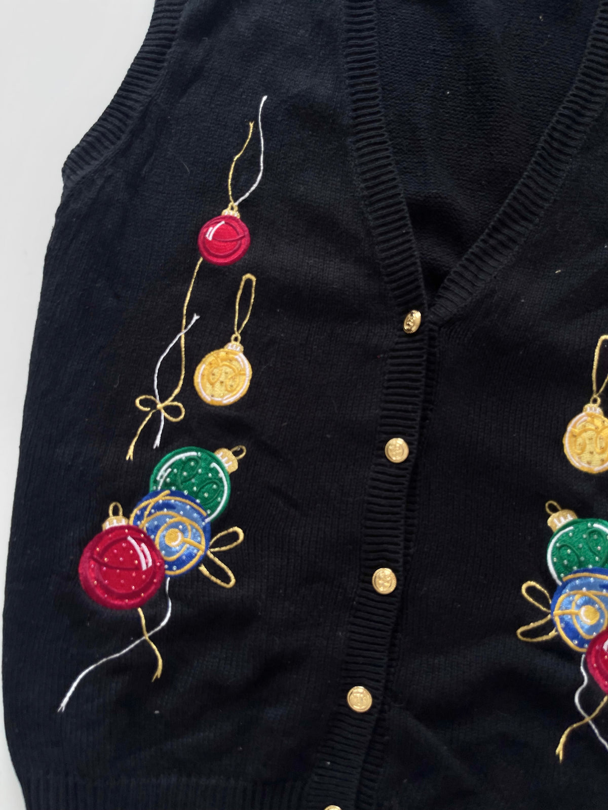Tabi International Embroidered Christmas Vest Sweater-Bust 48