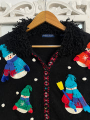 Karen Scott Embroidered Christmas Sweater-Bust 40