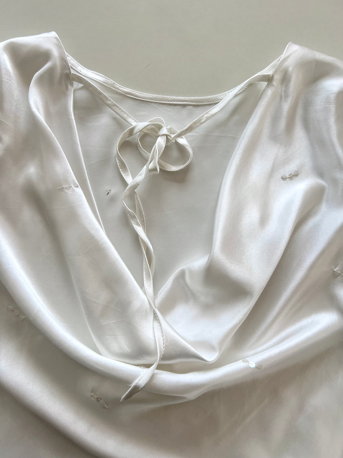 Pearl Satin Top-Bust 38