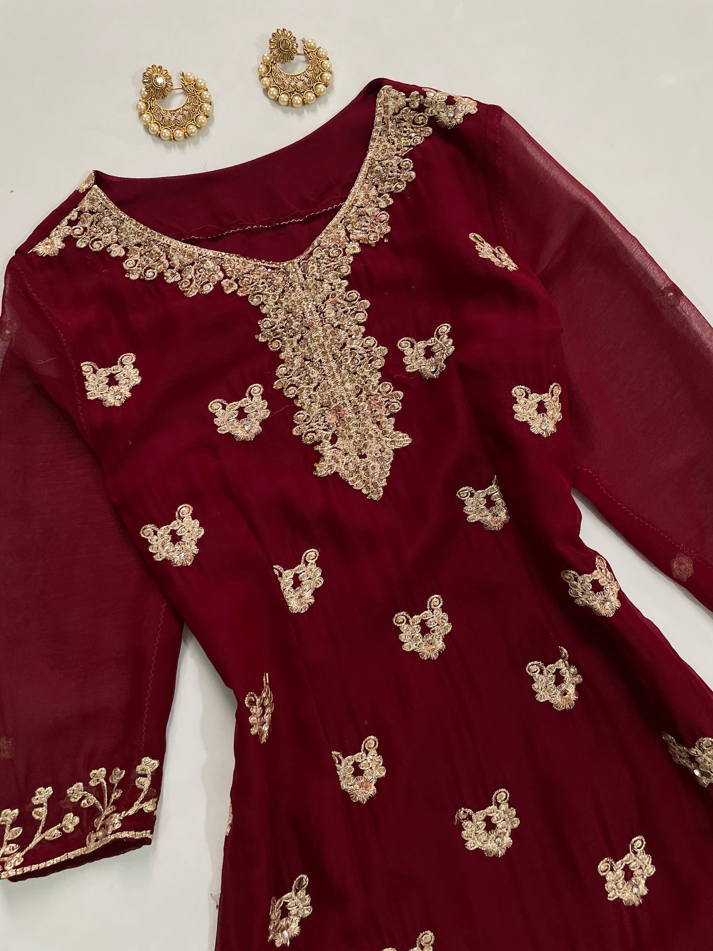 Embroidered Kurta-Bust 34
