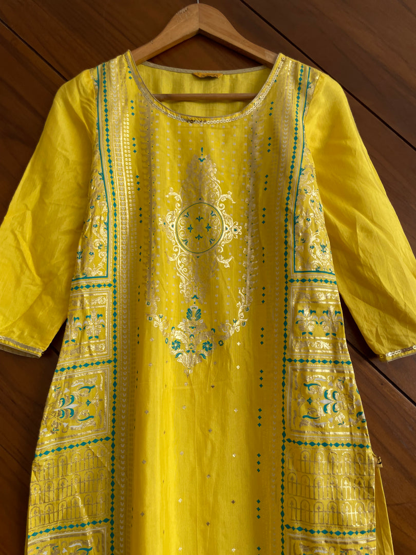 Sequin Foilwork Kurta-Bust 34