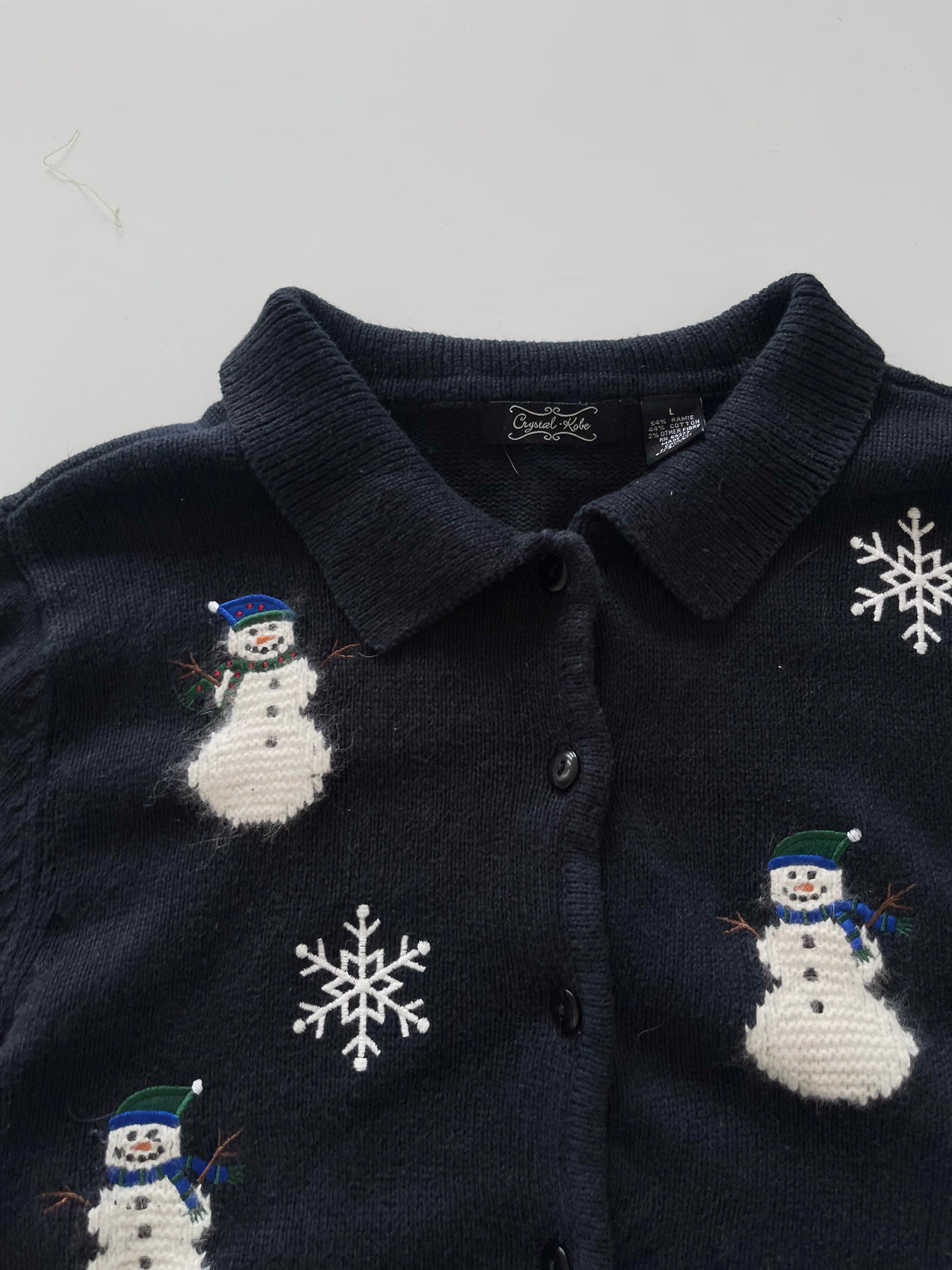 Crystal Kobe Embroidered Christmas Cardigan Sweater-Bust 46