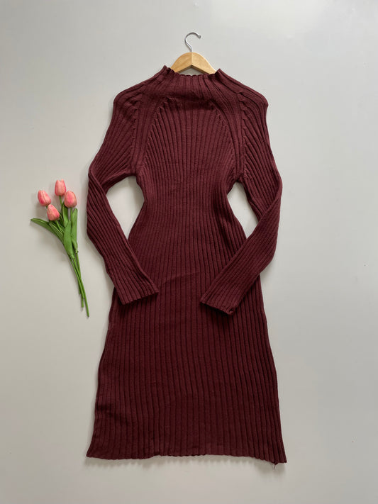 BROWN WINTER DRESS - BUST 34 TO 42