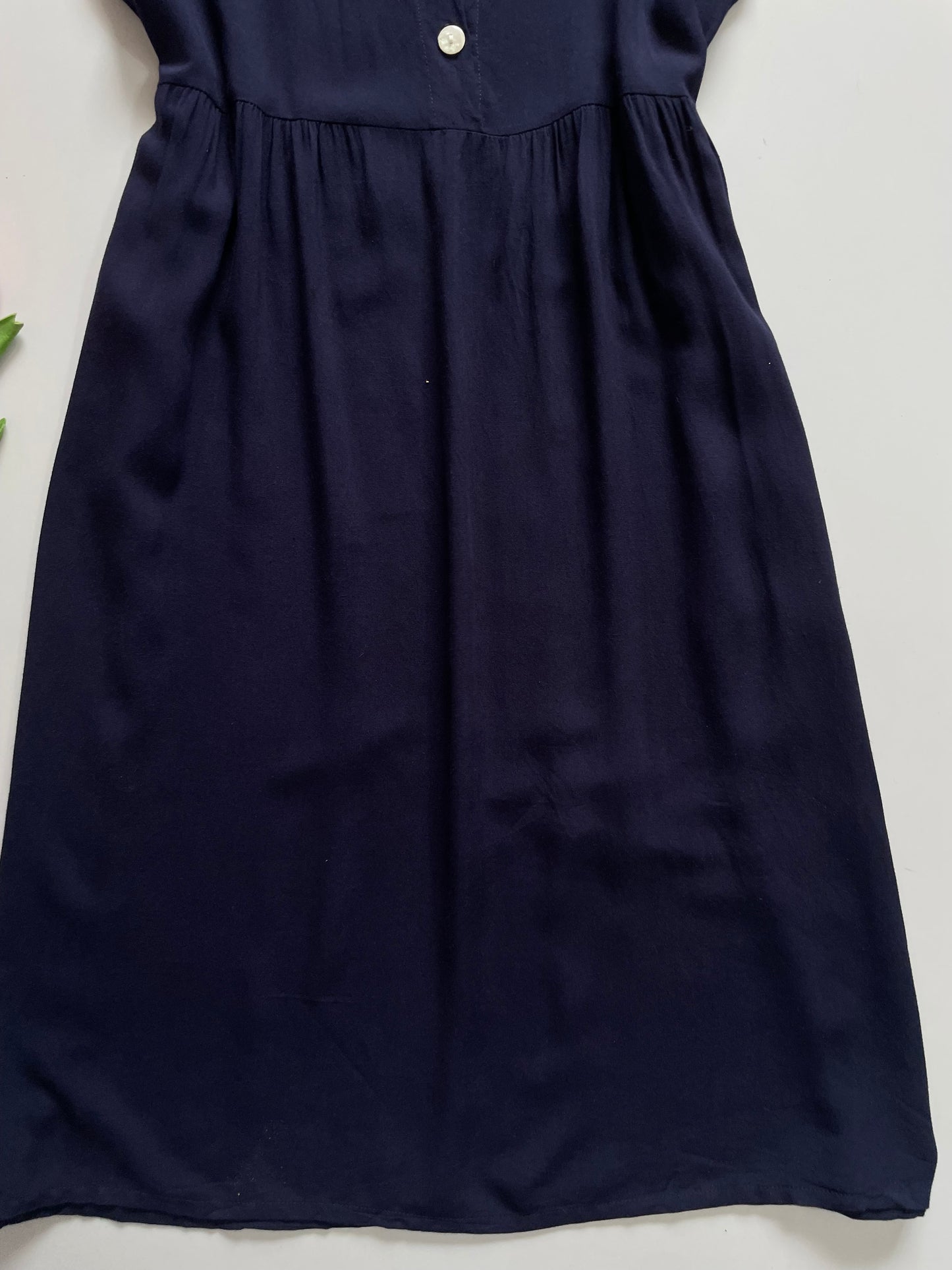 RAYON COTTON MIDNIGHT BLUE DRESS - BUST 38