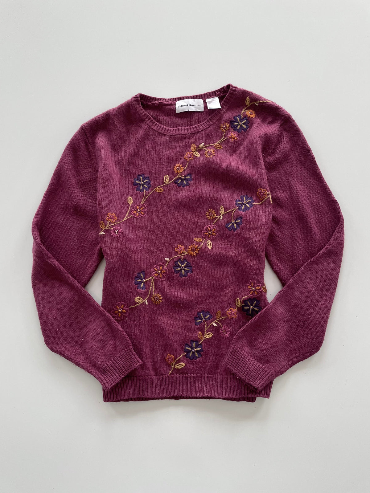 Alfred Dunner Embroidered Sweater-Bust 46