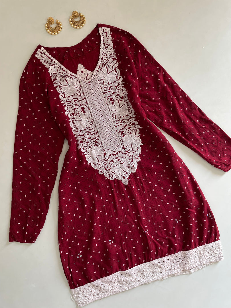 Embroidered Kurti-Bust 36
