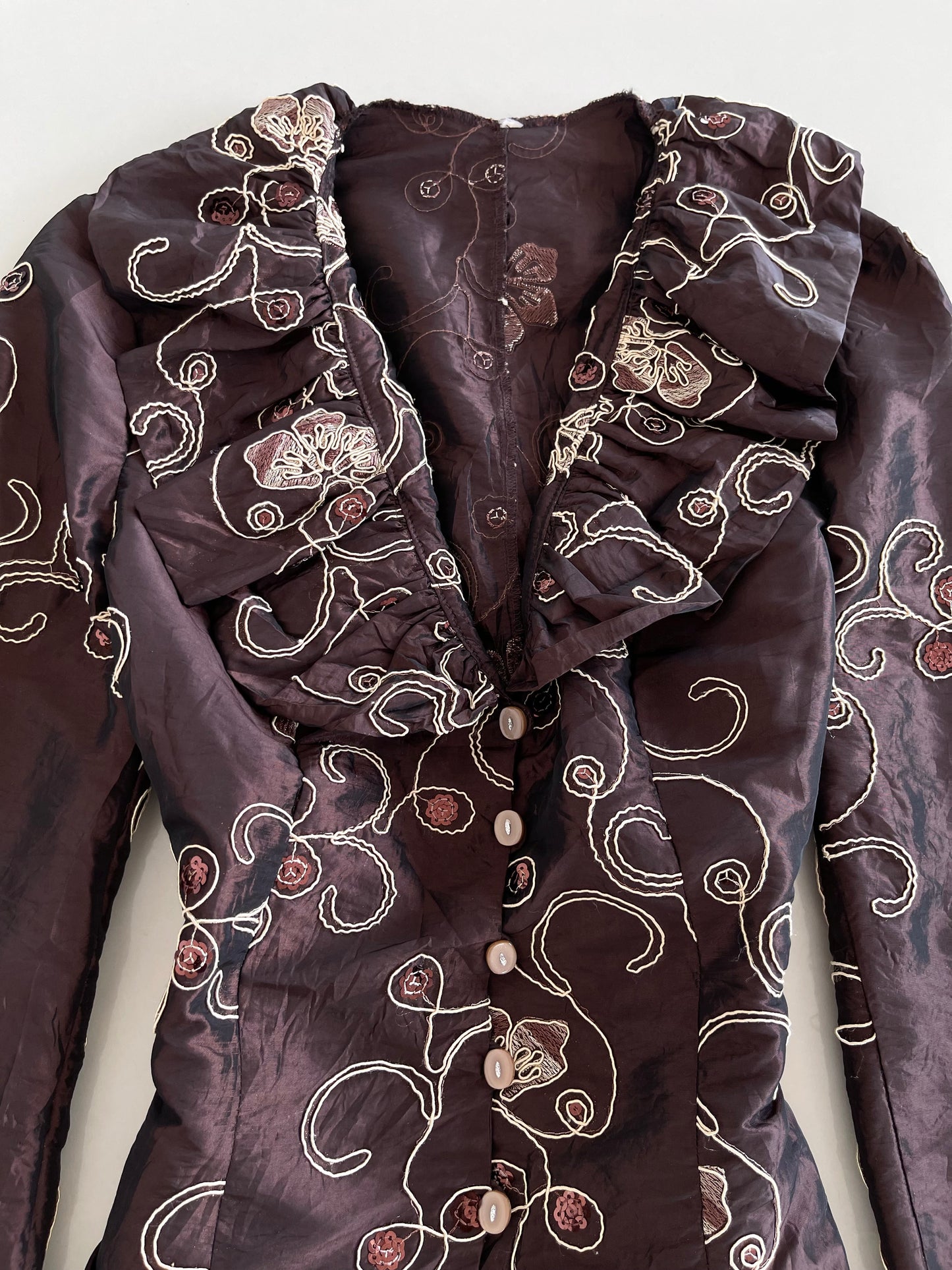 Vintage Sequin Embroidered Blazer-Bust 36