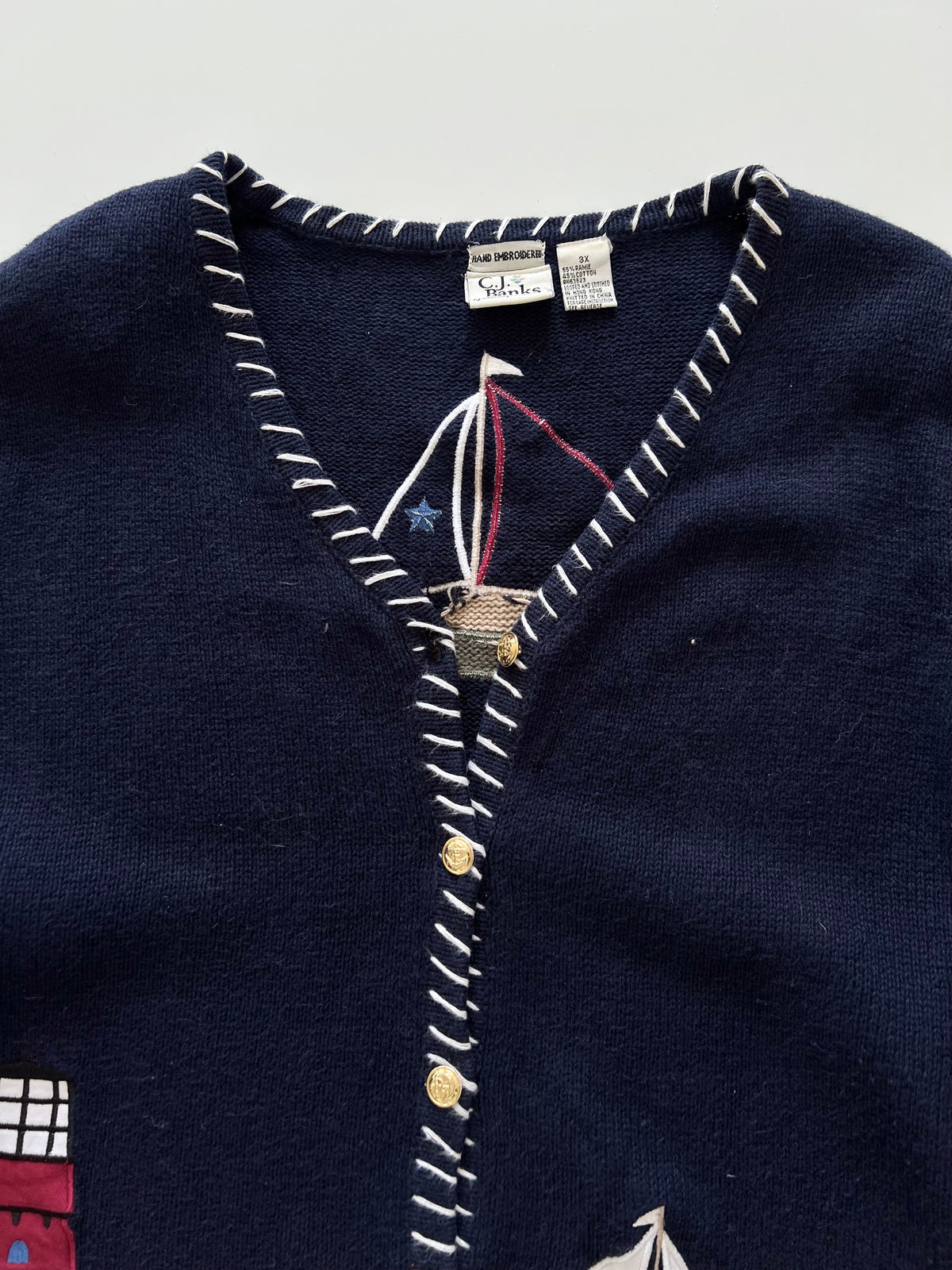 CJ Banks Embroidered Cardigan Sweater-Bust 58