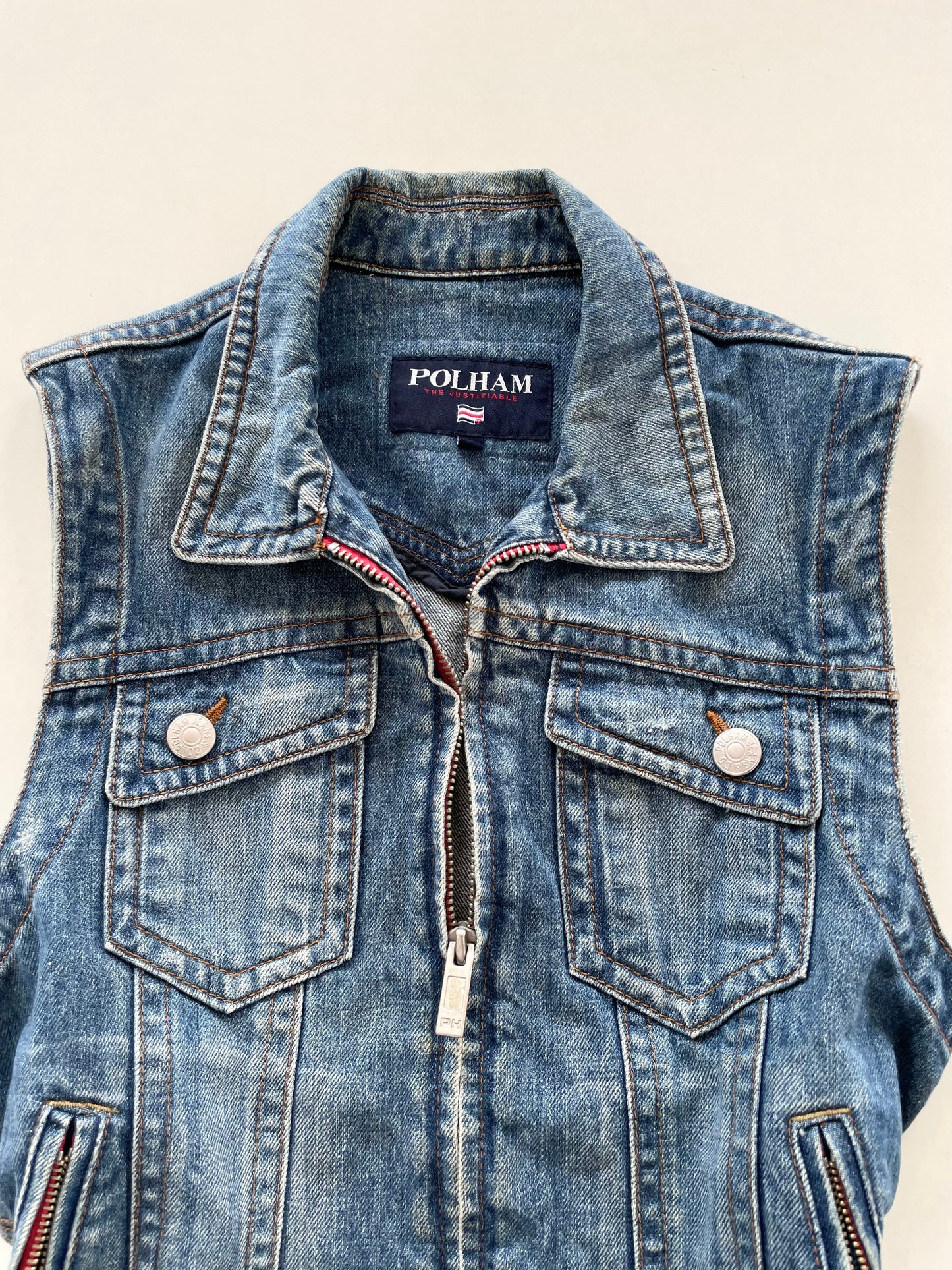 Polham Denim Vest-Chest 36