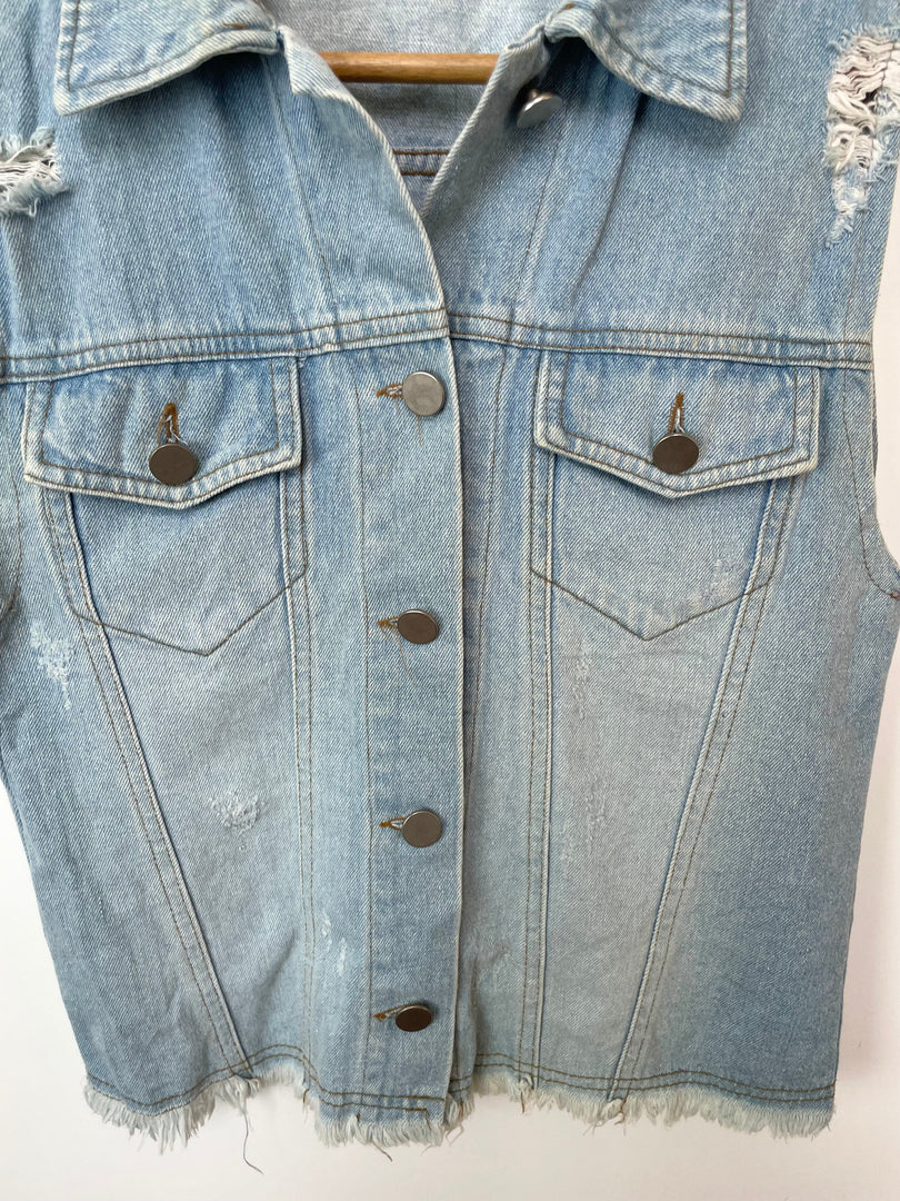 Zen Denim Vest-Bust 32