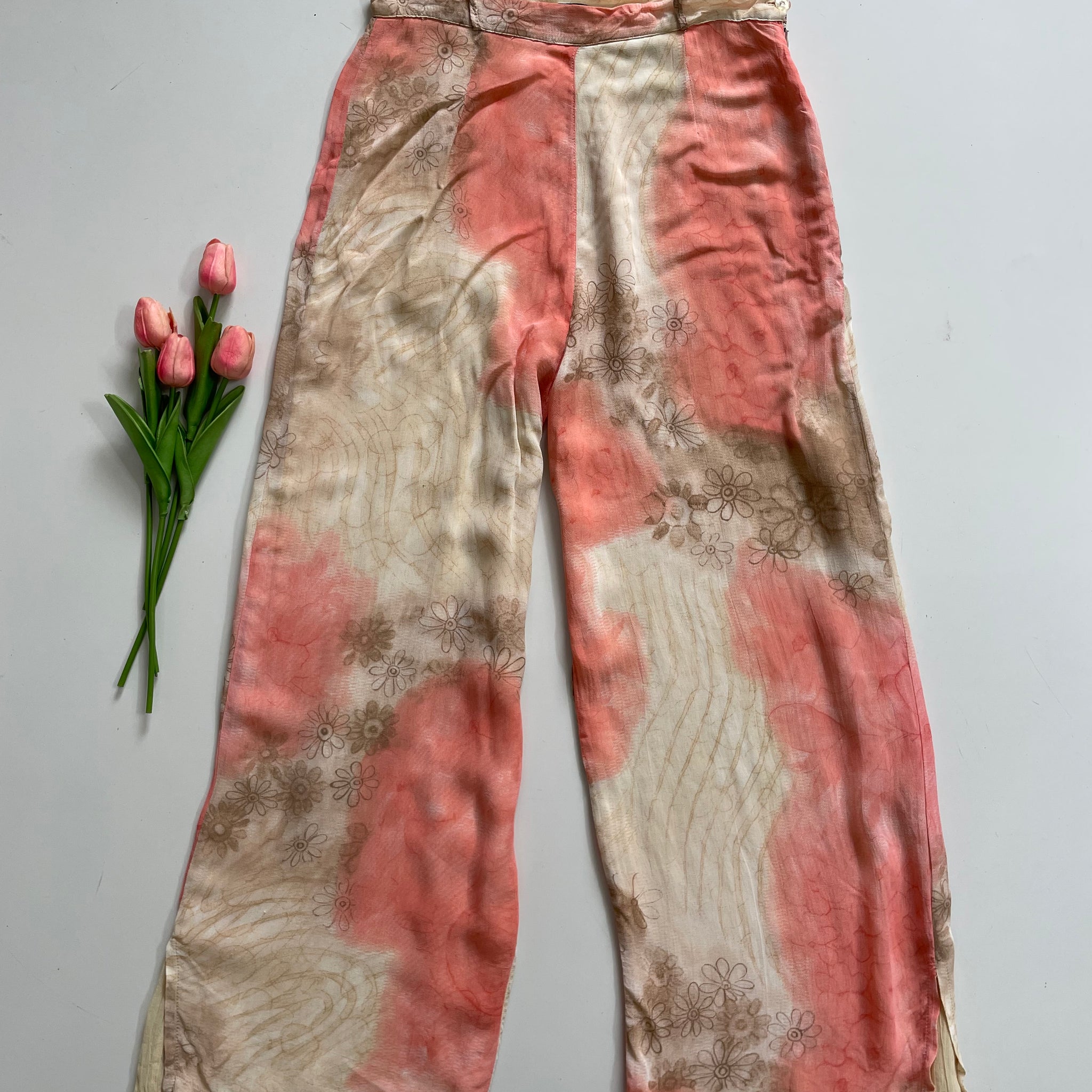 PAT TOO PAT PRINTED FLORAL PANTS - WAIST 28