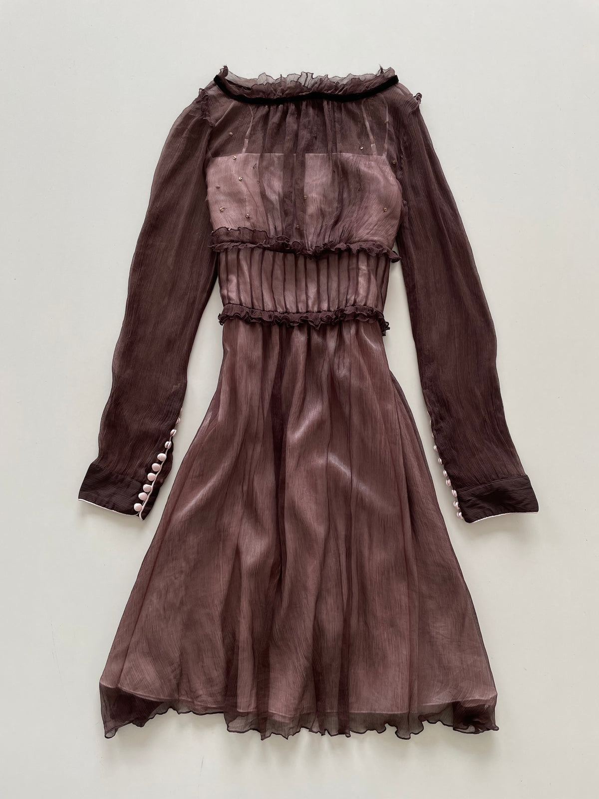 Pure Silk Vintage Dress-Bust 34