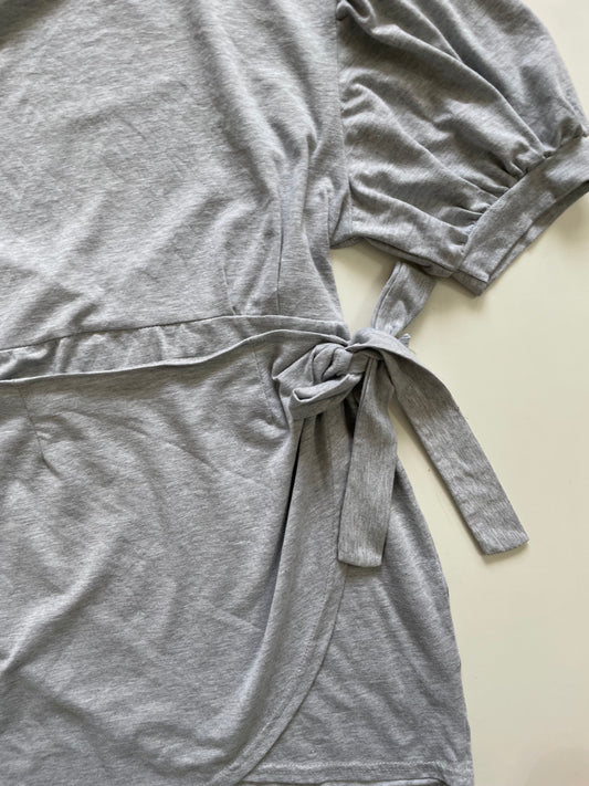 BA SHA DRESS GREY WRAPAROUND BUST-34-36
