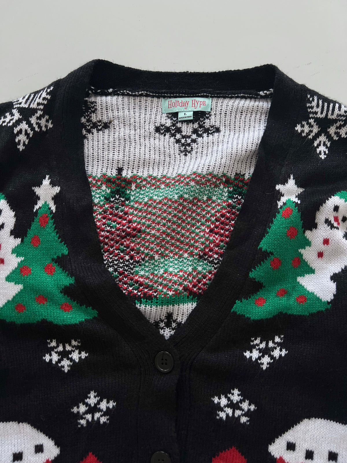 Holiday Hype Embroidered Christmas Sweater-Bust 40