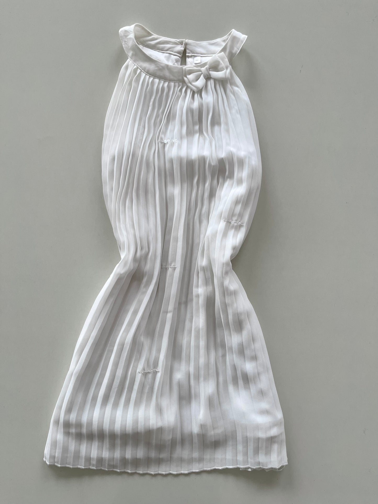 Bow Pleated White Top-Bust 34