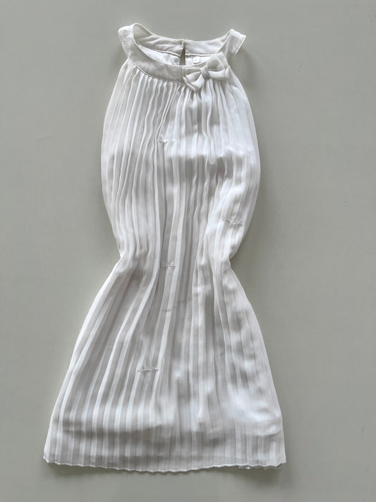 Bow Pleated White Top-Bust 34