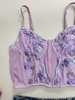 Load image into Gallery viewer, Lace Lavender Top - Bust 32 to 34
