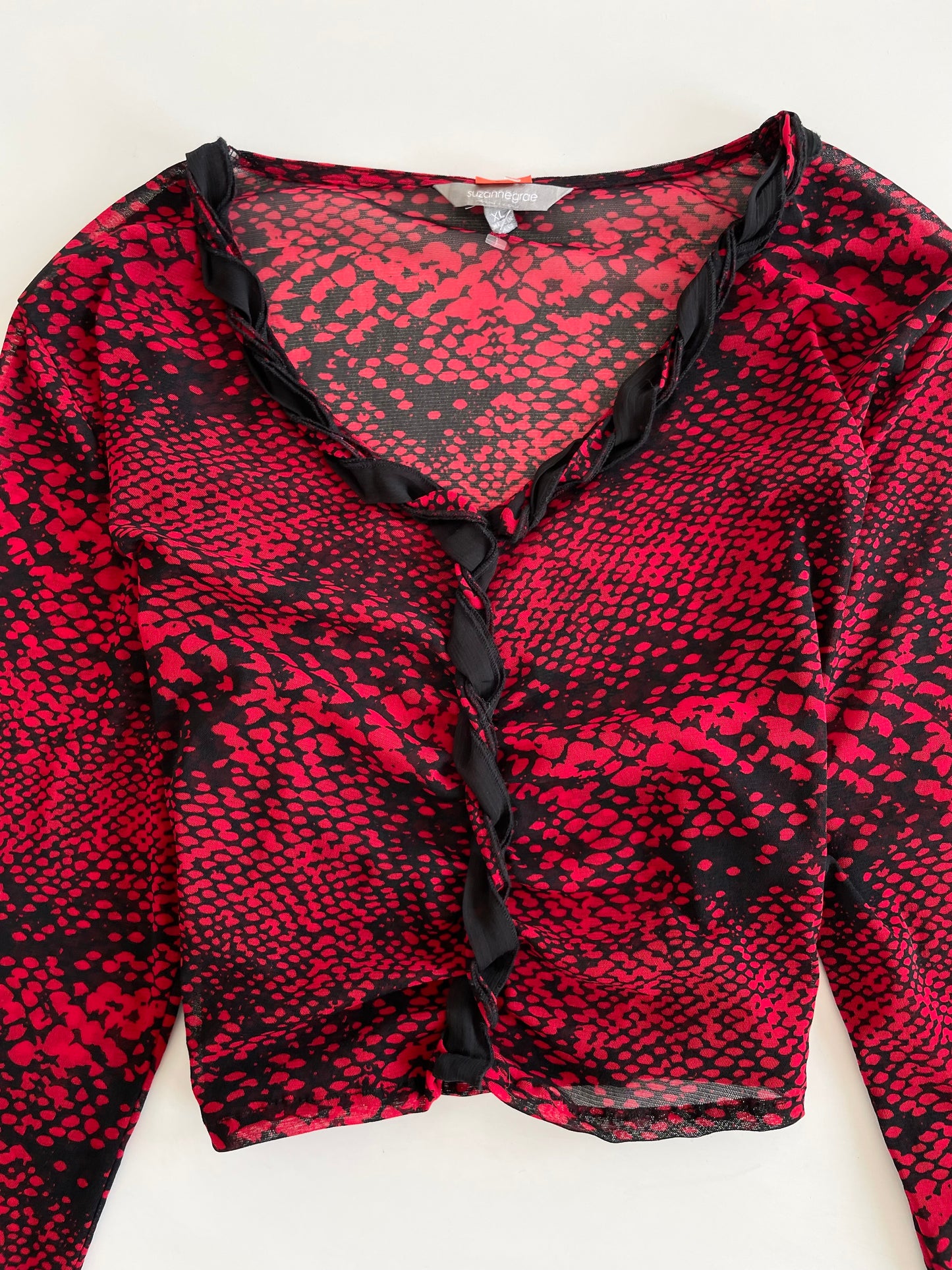 Suzannegrae Lacy Sheer Top-Bust 42