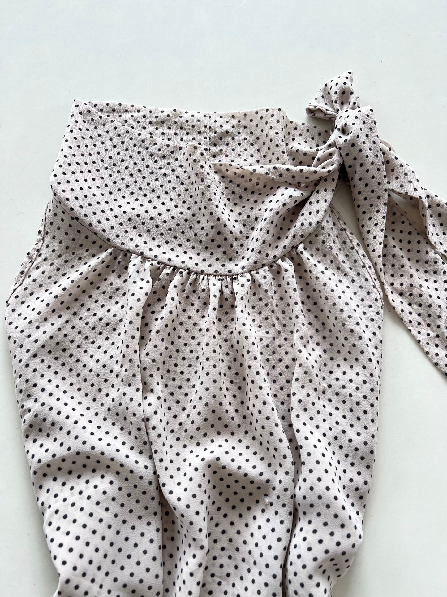 Polka Dot Side Knot Sheer Top-Bust 44