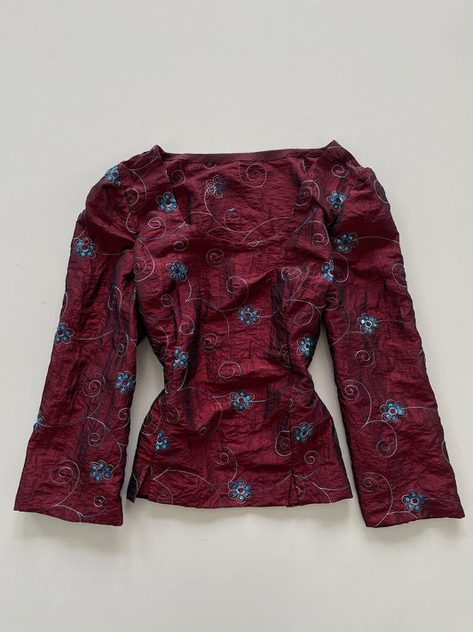 Embroidered Vintage Top-Bust 40