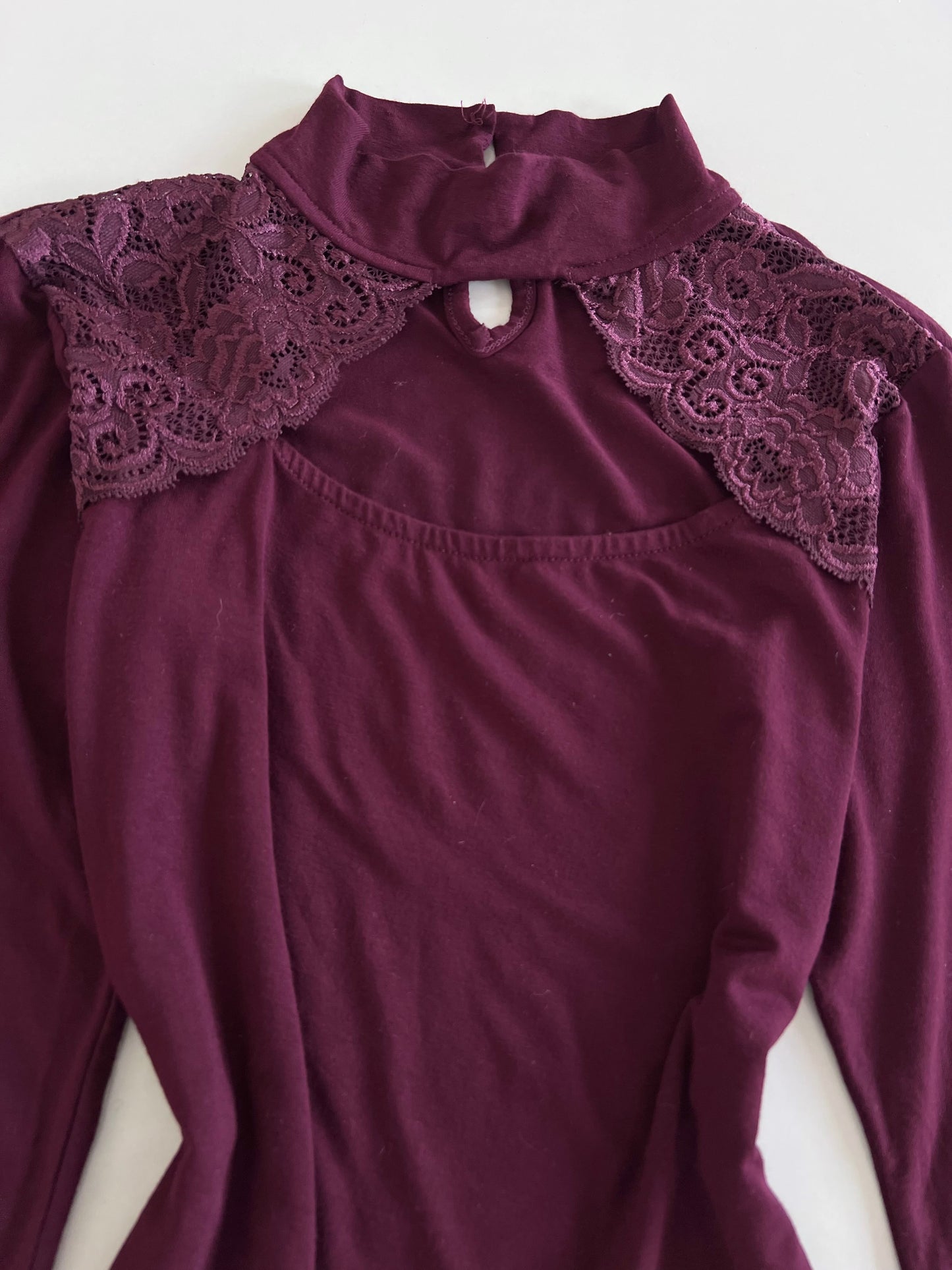 Select Wine Lace Top-Bust 32 to 34