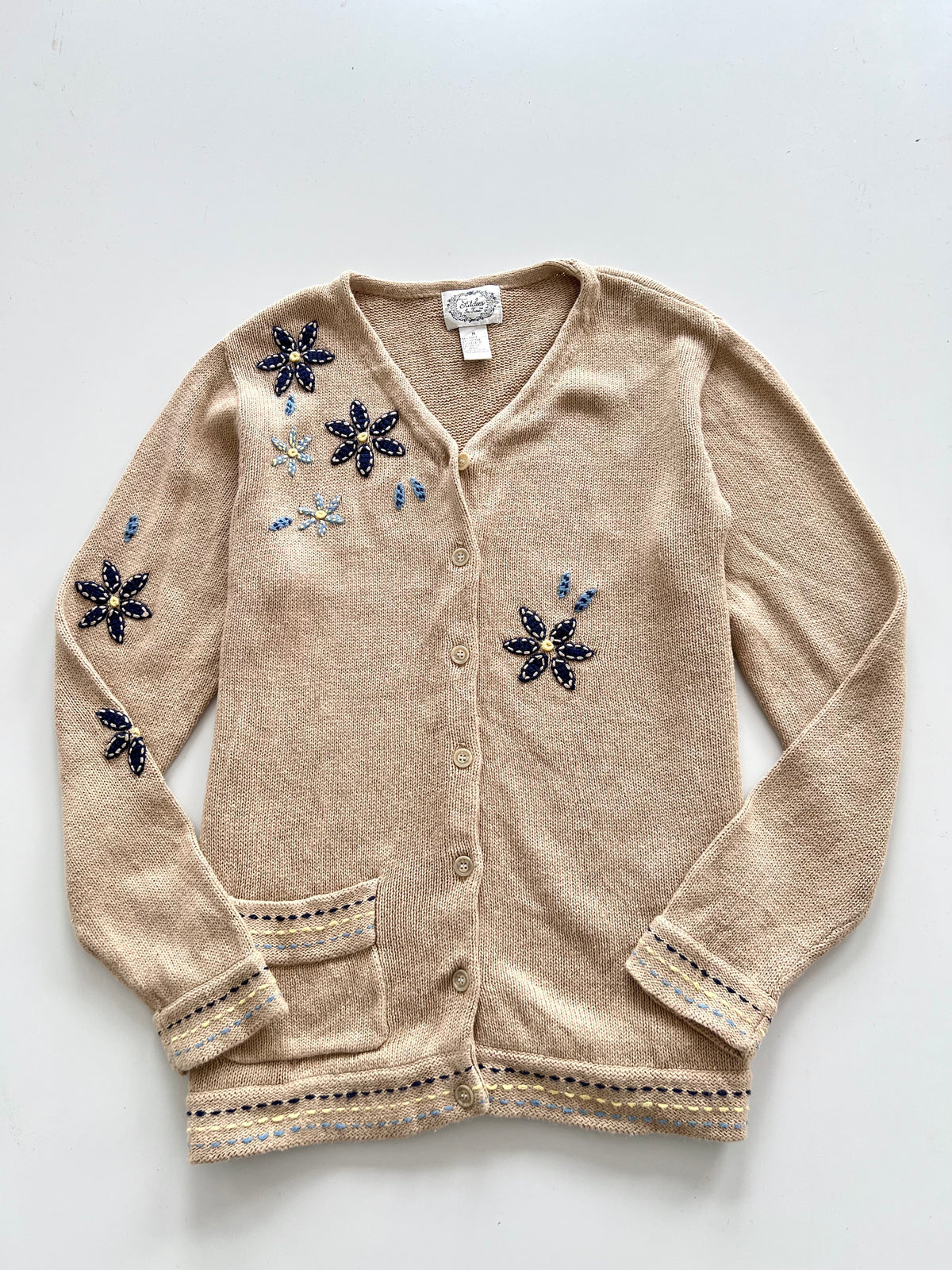 Stitches Embroidered Sweater-Bust 44