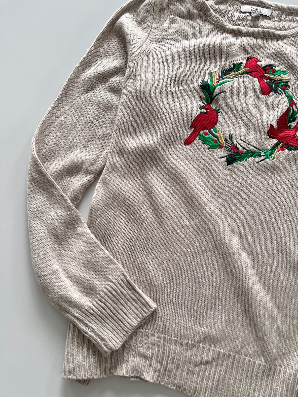 Croft&Barrow Embroidered Sweater-Bust 38