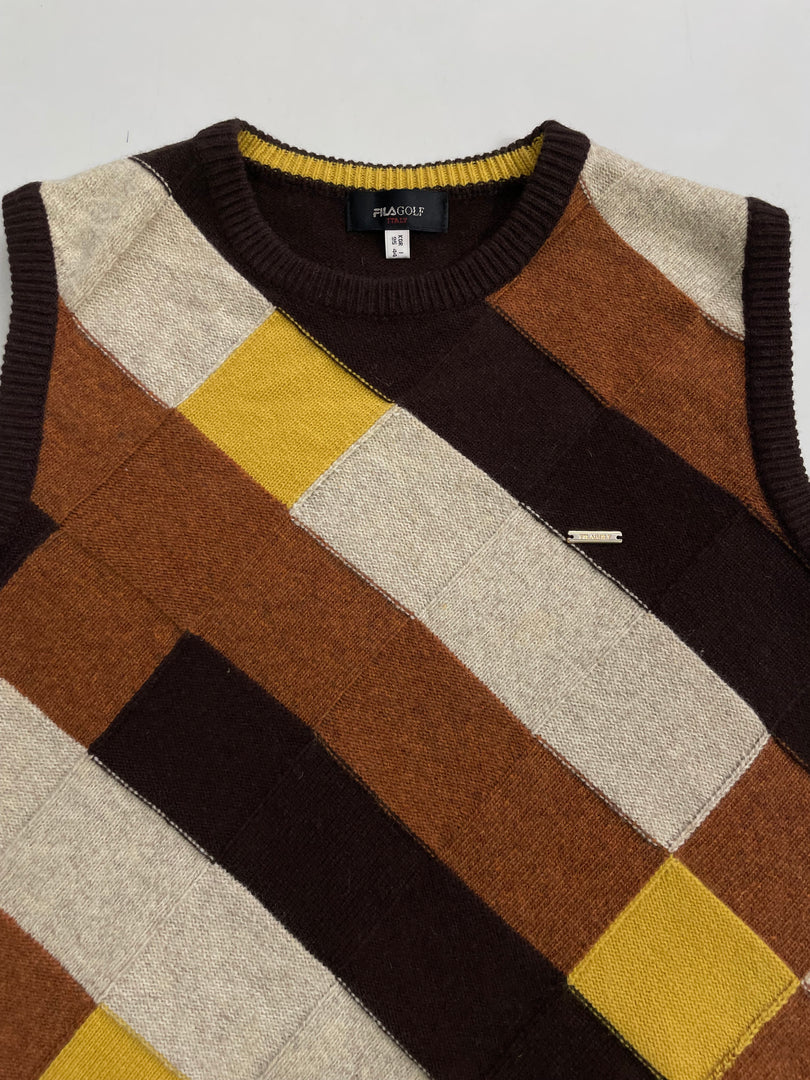 Fila Brown Vintage Sweater Vest - Bust 32 to 36