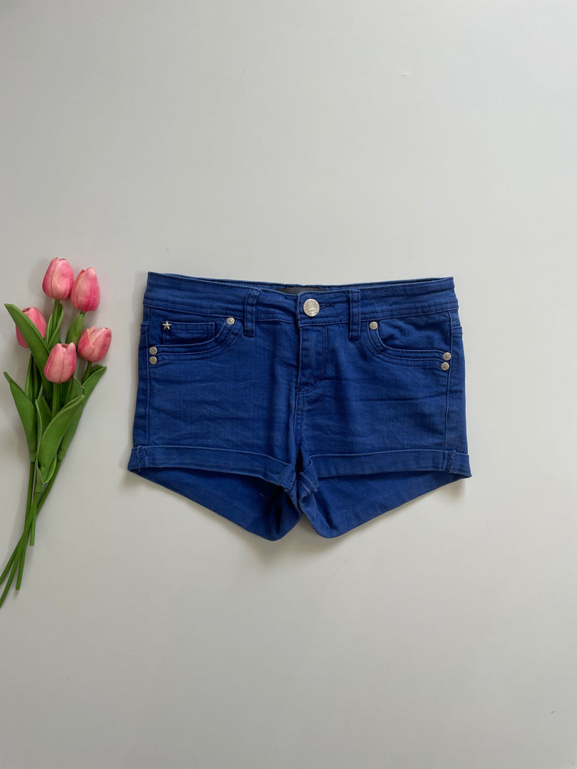 DEEP BLUE DENIM SHORTS - WAIST 28