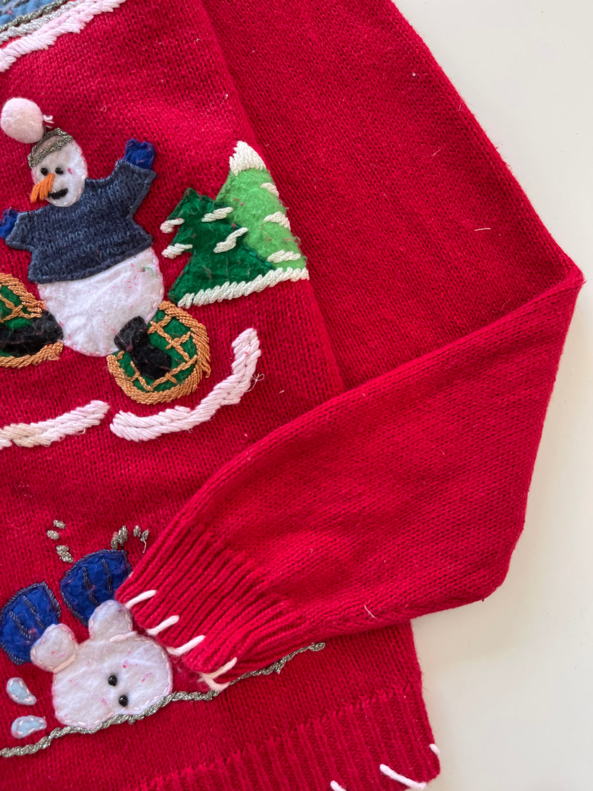 Tiara International Christmas Embroidered Zipper Sweater-Bust 44