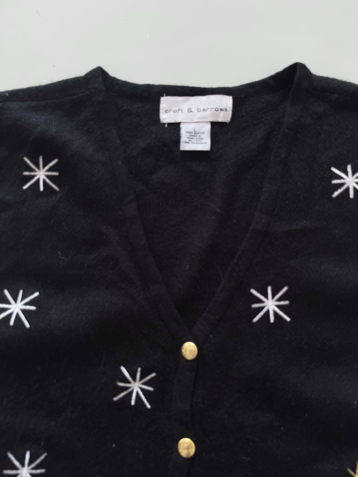 Croft&Barrow Embroidered Christmas Vest Sweater-Bust 40