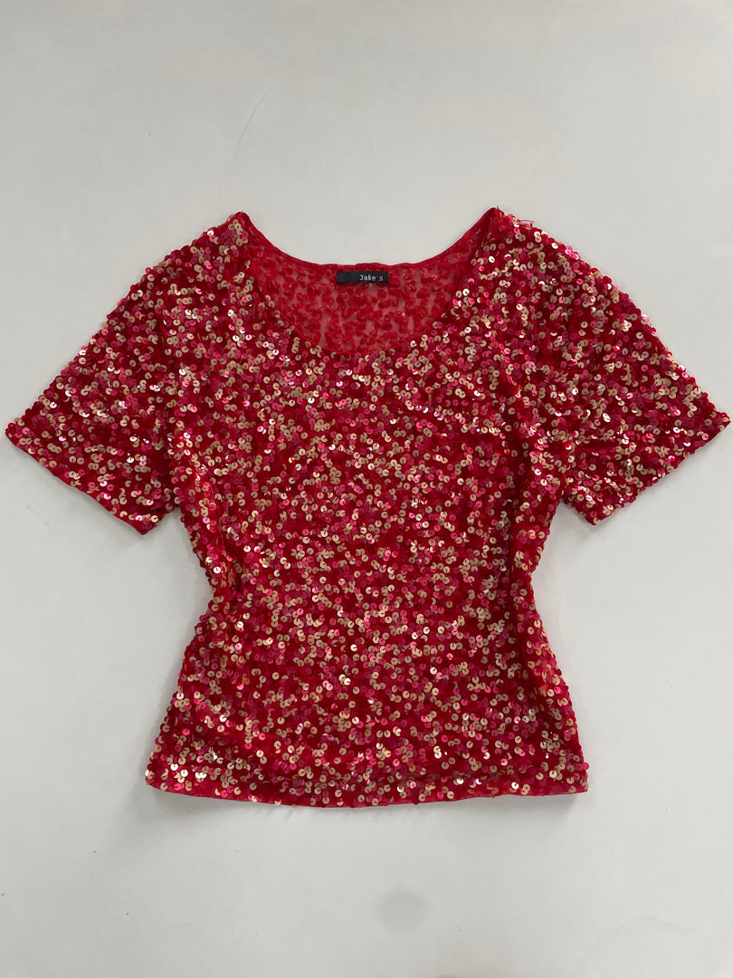 Sequin Semi Sheer Top-Bust 36 to 38