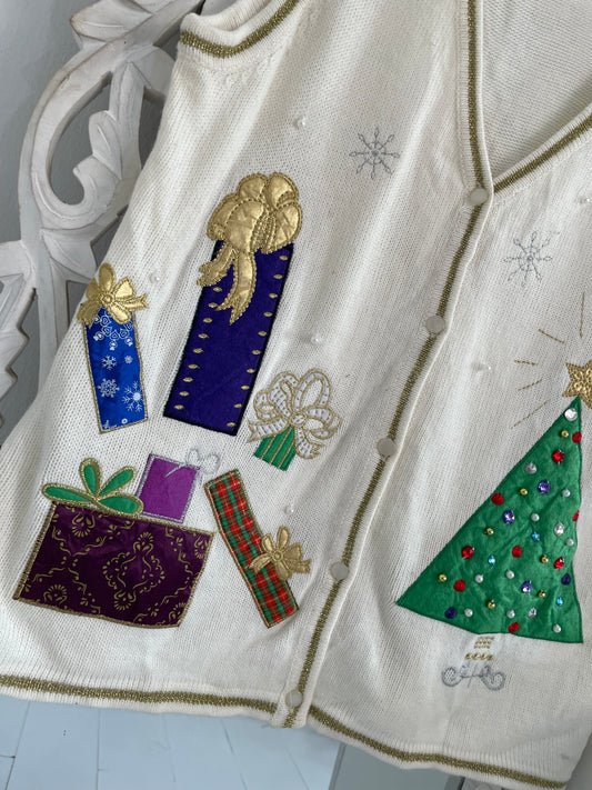 Christmas Sweater Vest-Bust 40