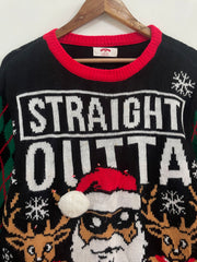 Christmas Sweater With Bells And Light Bulbs-Chest 40