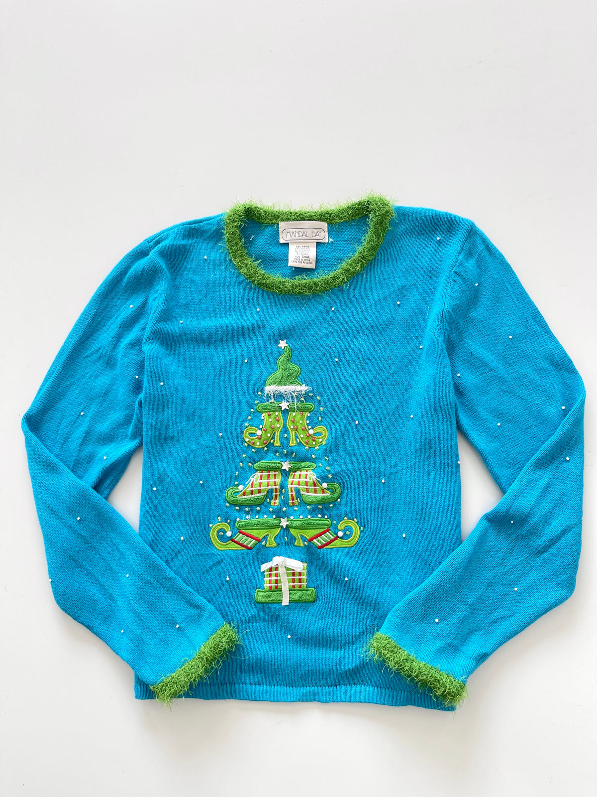 Mandal Bay Embroidered Christmas Sweater-Bust 42