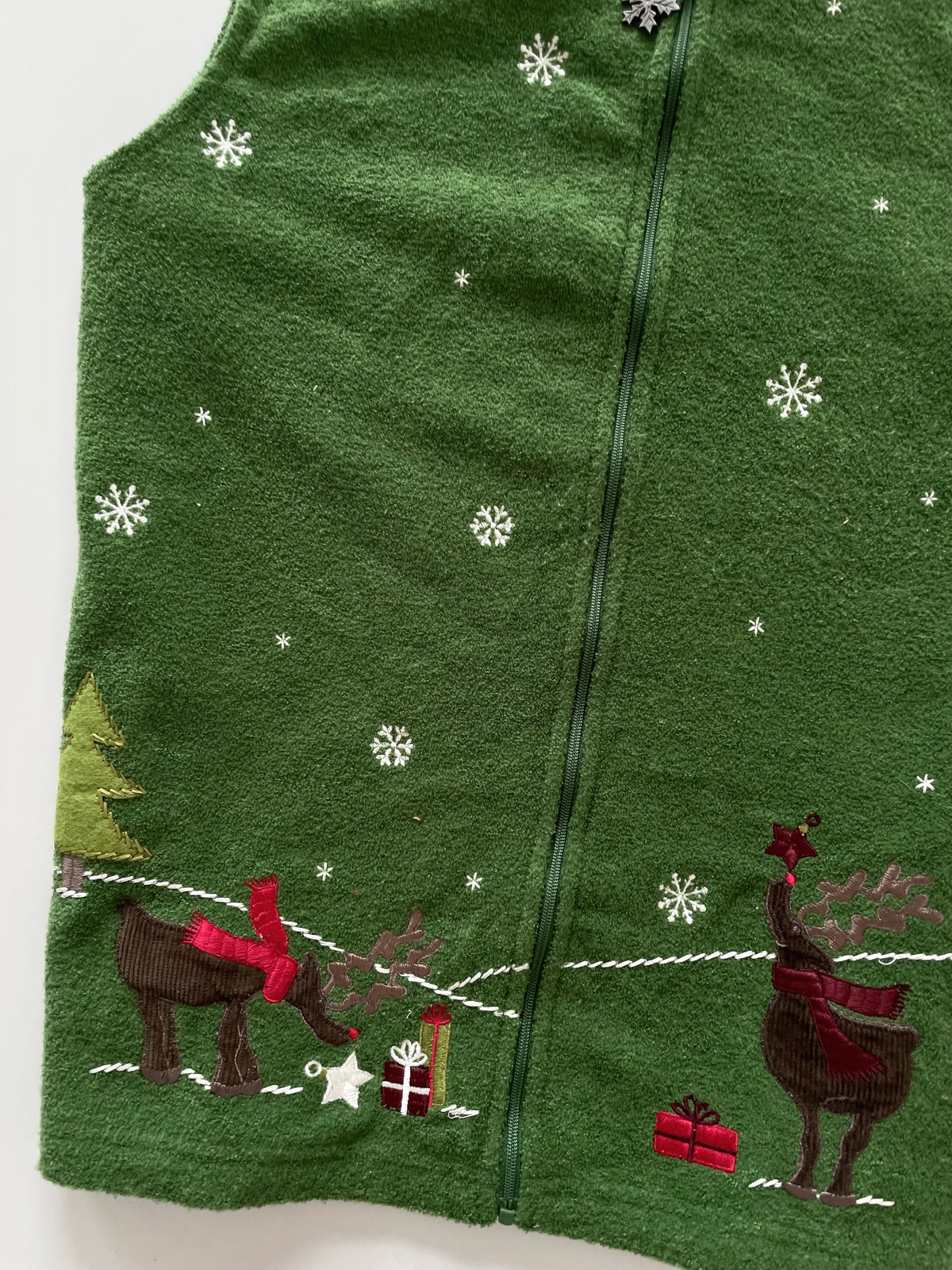 Christopher & Banks Christmas Embroidered Vest Sweater-Bust 44