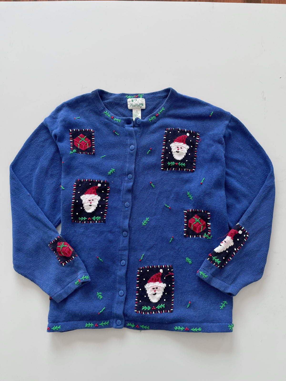 The Quacker Factory Christmas Embroidered Sweater-Bust 62