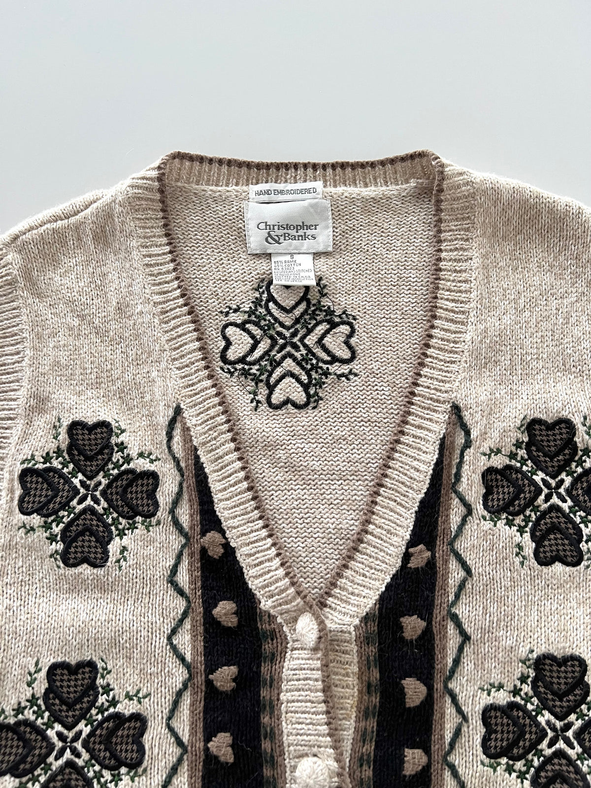 Christopher&Banks Embroidered Vest Sweater-Bust 40