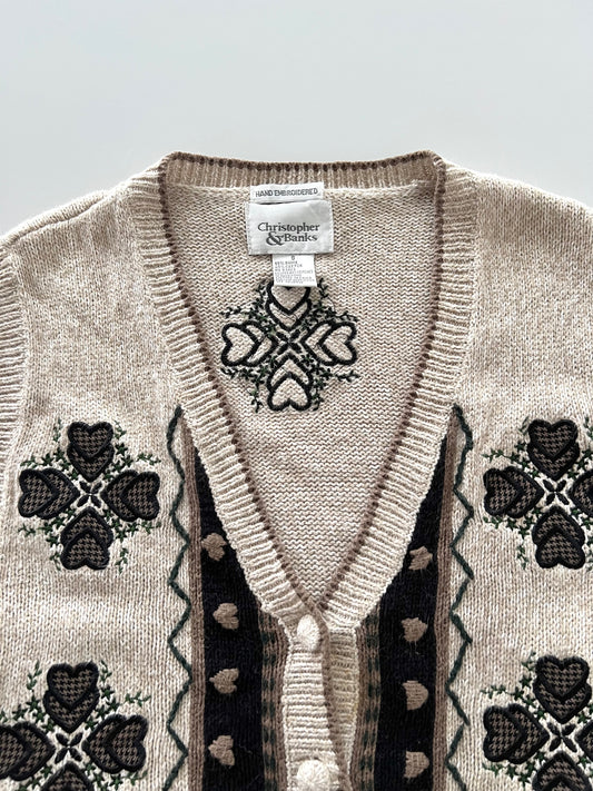 Christopher&Banks Embroidered Vest Sweater-Bust 40