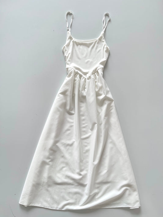Milky White Dress-Bust 32 to 34
