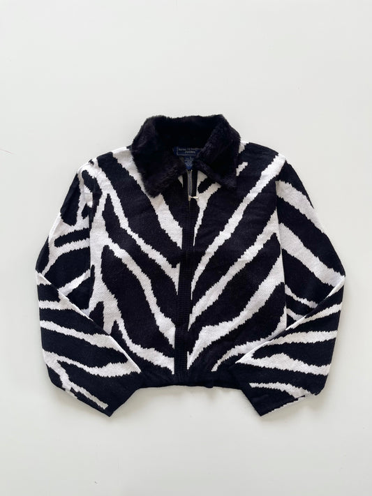 Norton Mc Naughton Petites Chunky Pinterest Zipper Sweater-Bust  40