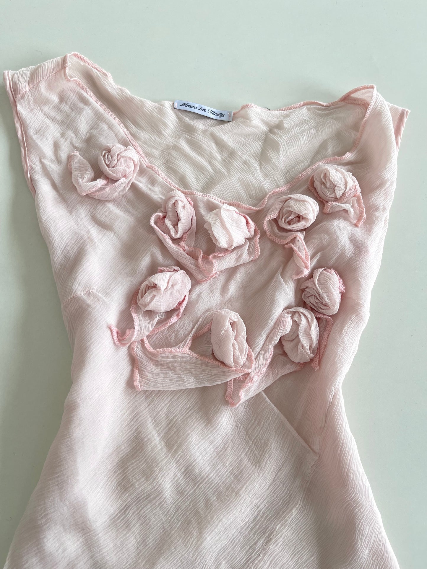 100% Silk Sheer Vintage Top-Bust 36 to 38