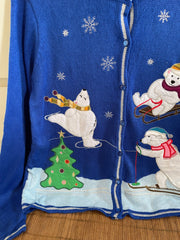 Embroidered Christmas Sweater-Bust 42