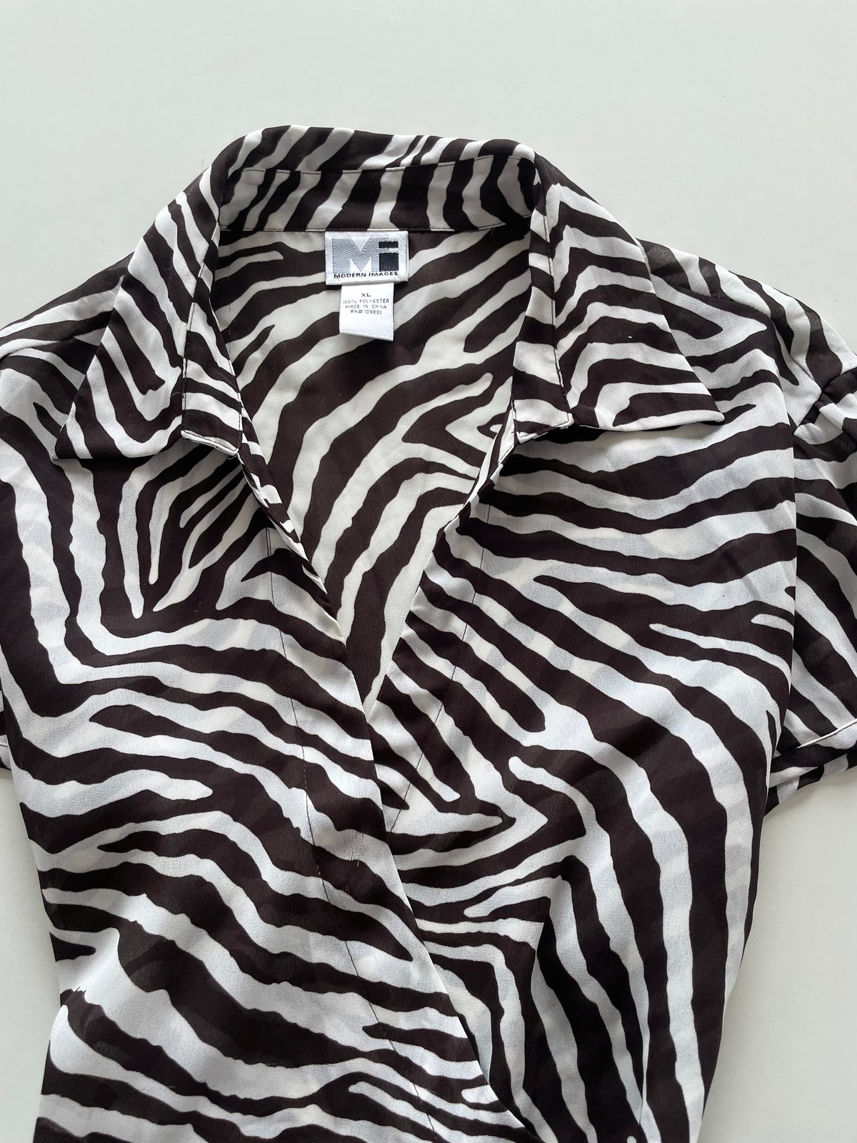 Wraparound Sheer Vintage Top-Bust 46