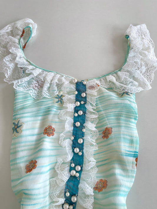 Y2K Ruffle Dress-Bust 34
