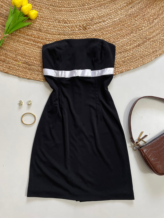Tube Black Dress-Bust 30