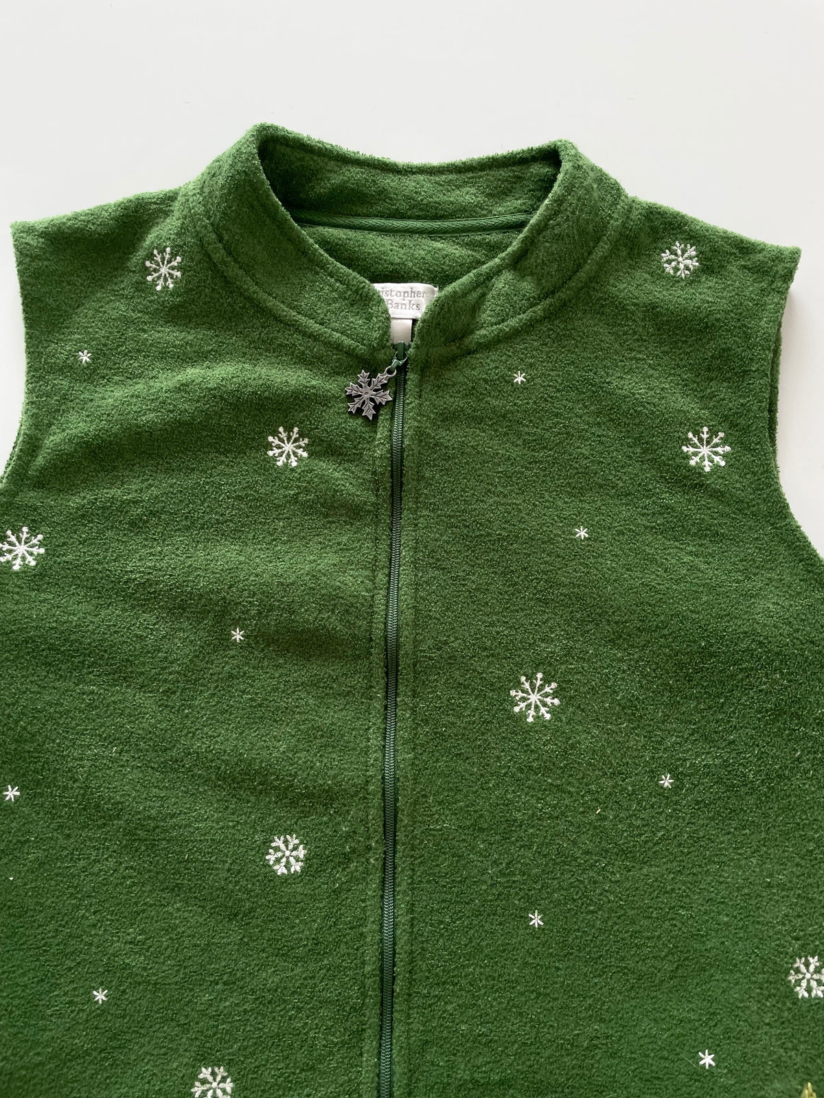 Christopher & Banks Christmas Embroidered Vest Sweater-Bust 44